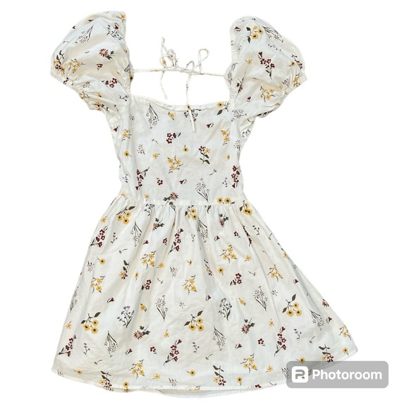 Sabo Skirt Santa Cruz White Floral Print Dress Size Small - Picture 4 of 8